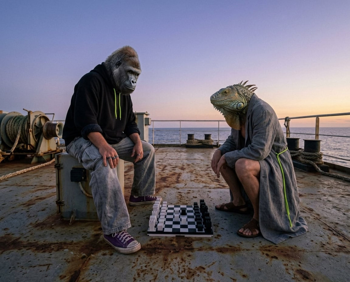The_Draw_-_Chess Animals playing in Antartica