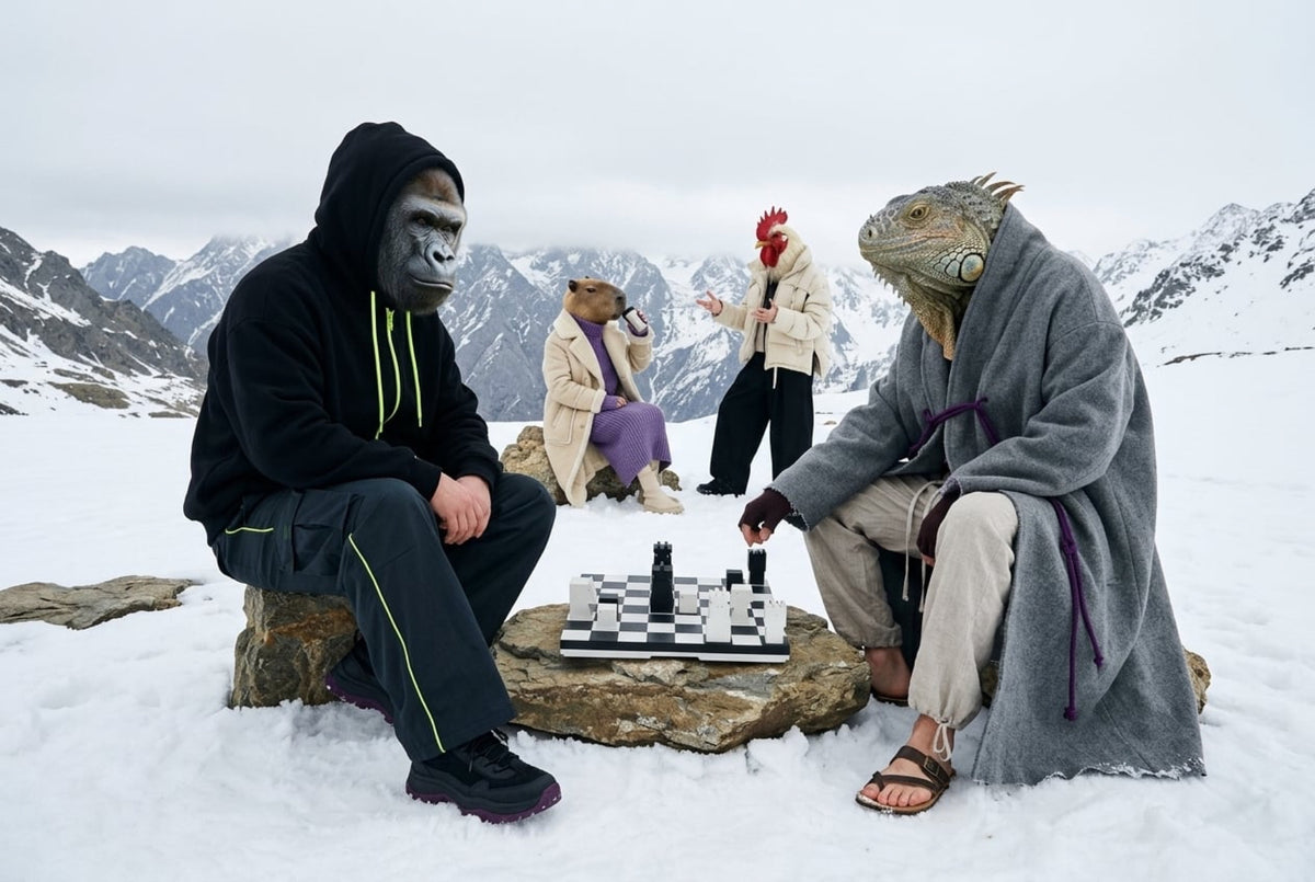 The_Draw_-_Chess Animals playing in the snow