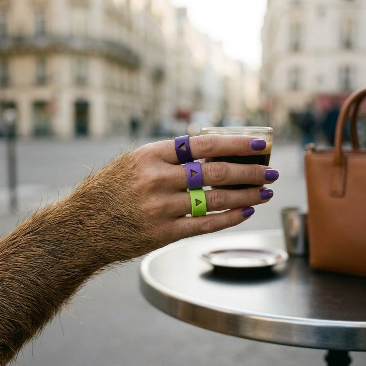FK U** RINGS — Capybara Paris hand close-up — ATTITUDE DESIGN